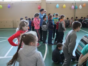 Открытие после ремонта спортивного зала в школе д.Ручьи 2016