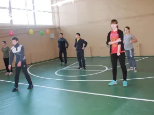 Открытие после ремонта спортивного зала в школе д.Ручьи 2016