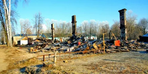 Пожар в поселке Редкино. 23 октября 2014 года.