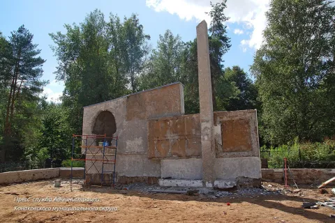 Ремонт памятника погибшим в ВОВ в село Селихово. Август 2026