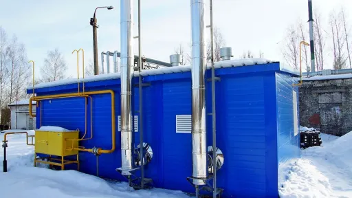 В поселке Козлово вступила в строй новая газовая котельная. Февраль 2015.