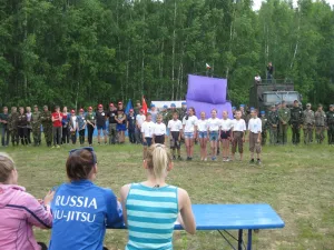 В Юрьево-Девичьевском сельском поселении прошел районный слет туристов. 2015 год.