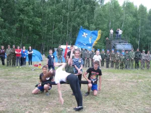 В Юрьево-Девичьевском сельском поселении прошел районный слет туристов. 2015 год.